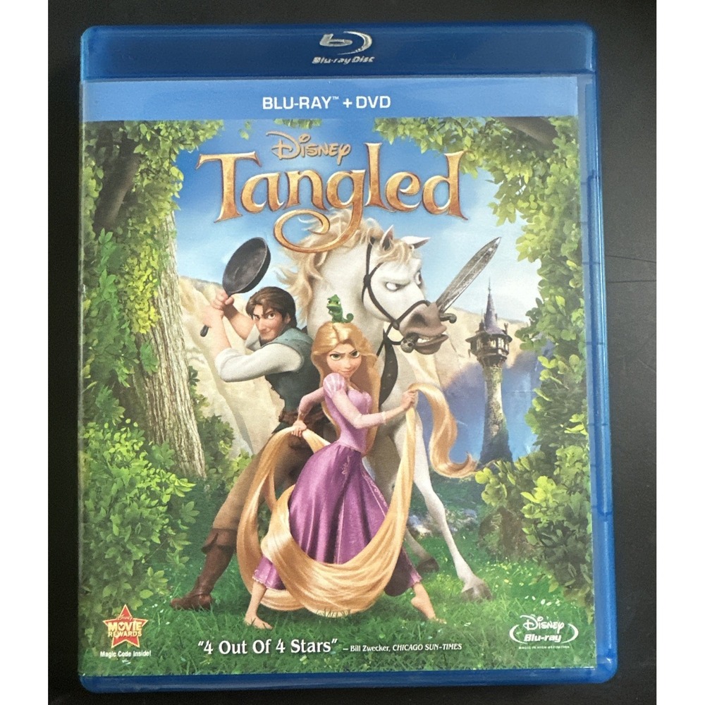 Disney Tangled Blu-ray DVD 1 Disc Animated Movie Rapunzel (Missing 1 Disc)
